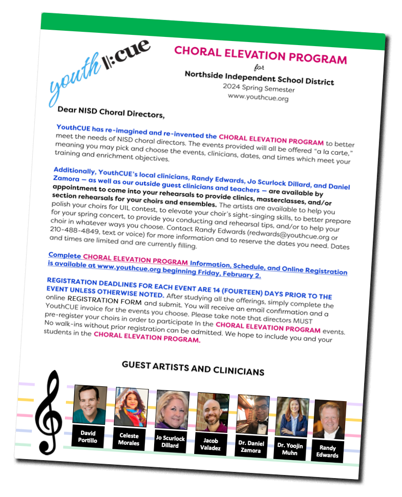 Choral Elevation Program - YouthCUE